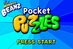 Mighty Beanz Pocket Puzzles Title Screen
